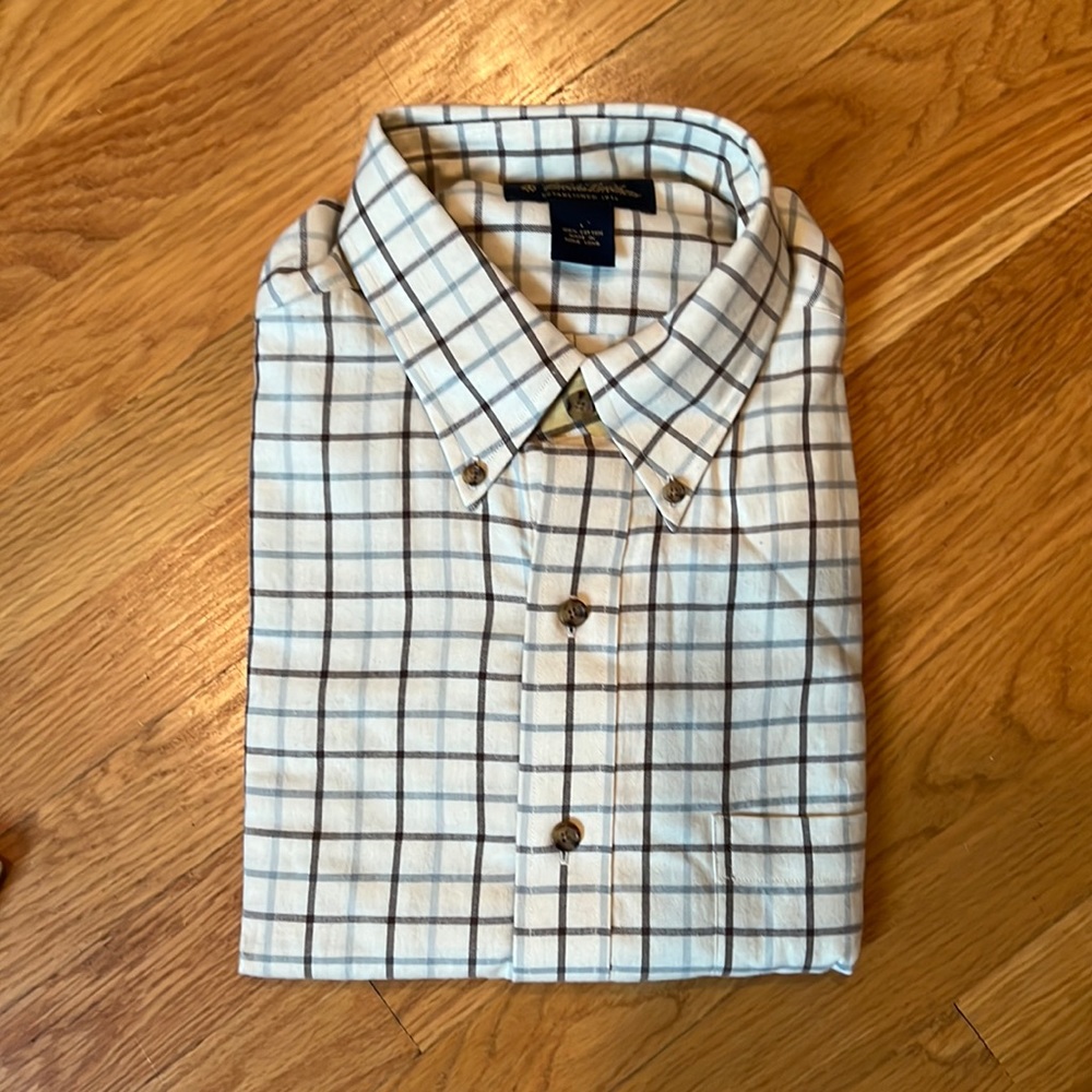 Brooks brother button down long sleeve plaid shirt